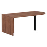 Alera Valencia Series D-Top Desk, 71" x 29.5" x 29.5", Modern Walnut Product Image 