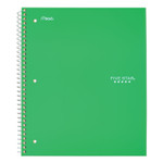 Five Star Wirebound Notebook, 1-Subject, Medium/College Rule, Green Cover, (100) 11 x 8.5 Sheets Product Image 
