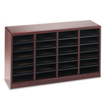 Wood/Fiberboard E-Z Stor Sorter, 24 Compartments, 40 x 11.75 x 23, Mahogany (SAF9311MH) Product Image 