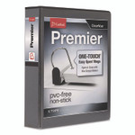 Cardinal Premier Easy Open ClearVue Locking Slant-D Ring Binder, 3 Rings, 2" Capacity, 11 x 8.5, Black Product Image 
