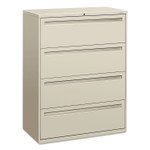 HON Brigade 700 Series Lateral File, 4 Legal/Letter-Size File Drawers, Light Gray, 42" x 18" x 52.5" (HON794LQ) View Product Image