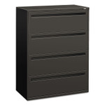 HON Brigade 700 Series Lateral File, 4 Legal/Letter-Size File Drawers, Charcoal, 42" x 18" x 52.5" (HON794LS) View Product Image