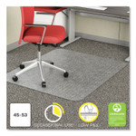 deflecto EconoMat Occasional Use Chair Mat for Low Pile Carpet, 45 x 53, Rectangular, Clear Product Image 
