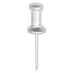 GEM Aluminum Head Push Pins, Aluminum, Silver, 0.63", 100/Box Product Image 