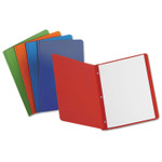 Oxford Title Panel and Border Front Report Cover, Three-Prong Fastener, 0.5" Capacity, 8.5 x 11, Assorted/Assorted, 25/Box Product Image 