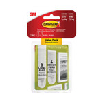 Command Picture Hanging Strips, Value Pack, Removable, (8) Large 0.63 x 3.63 Pairs, (4) Medium 0.5 x 2.75 Pairs, White Product Image 