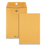 Quality Park Clasp Envelope, 32 lb Bond Weight Kraft, #1 3/4, Square Flap, Clasp/Gummed Closure, 6.5 x 9.5, Brown Kraft, 100/Box Product Image 