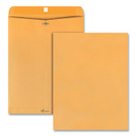 Quality Park Clasp Envelope, 32 lb Bond Weight Kraft, #15 1/2, Square Flap, Clasp/Gummed Closure, 12 x 15.5, Brown Kraft, 100/Box Product Image 