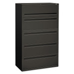 HON Brigade 700 Series Lateral File, 4 Legal/Letter-Size File Drawers, 1 File Shelf, 1 Post Shelf, Charcoal, 42" x 18" x 64.25" (HON795LS) View Product Image