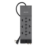 Belkin Professional Series SurgeMaster Surge Protector, 12 AC Outlets, 8 ft Cord, 3,780 J, Dark Gray Product Image 