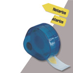 Redi-Tag Arrow Message Page Flags in Dispenser, "Notarize", Yellow, 120 Flags/Dispenser Product Image 