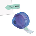 Redi-Tag Please Initial Removable Flags - 120 x Mint - 1 7/8" Flag/Note Width x 9/16" Flag/Note Length - Arrow - Initial - Mint - Removable, Self-adhesive - Dispenser Included - 120 / Pack - (RTG81114) Product Image 