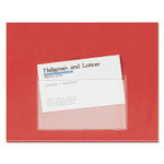 Cardinal HOLD IT Poly Business Card Pocket, Top Load, 3.75 x 2.38, Clear, 10/Pack Product Image 