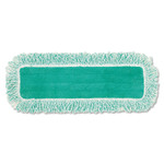 Rubbermaid Commercial Dust Pad with Fringe, Microfiber, 18" Long, Green Product Image 