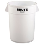 Rubbermaid Commercial Vented Round Brute Container, 32 gal, Plastic, White Product Image 