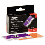 GBC UltraClear Thermal Laminating Pouches, 5 mil, 3.69" x 2.19", Gloss Clear, 100/Box (GBC51005) View Product Image