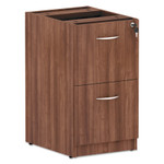 Alera Valencia Series Full Pedestal File, Left/Right, 2 Legal/Letter-Size File Drawers, Modern Walnut, 15.63" x 20.5" x 28.5" Product Image 