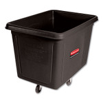 Rubbermaid Commercial Cube Truck, 149 gal, 600 lb Capacity, Plastic, Black Product Image 
