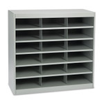 Safco Steel Project Center Organizer, 18 Pockets, 37.5 x 15.75 x 36.5, Gray Product Image 