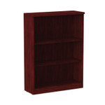 Alera Valencia Series Bookcase, Three-Shelf, 31.75w x 14d x 39.38h, Mahogany Product Image 