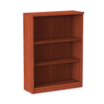 Alera Valencia Series Bookcase, Three-Shelf, 31.75w x 14d x 39.38h, Med Cherry Product Image 