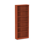 Alera Valencia Series Bookcase, Six-Shelf, 31.75w x 14d x 80.25h, Medium Cherry Product Image 