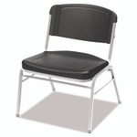 Iceberg Rough n Ready Wide-Format Big and Tall Stack Chair, Supports 500lb, 18.5" Seat Height, Black Seat/Back, Silver Base, 4/Carton Product Image 