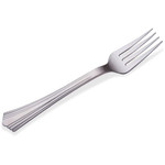 Reflections Plastic Fork - 1 Piece(s) - Fork - 1 x Fork - Disposable - Silver - 40/Pack - 15 / Carton - (WNA610155) Product Image 