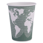 Eco-Products World Art Renewable and Compostable Hot Cups, 12 oz, Paper, Gray, 50/Pack Product Image 