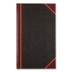 Rediform Texhide Cover Record Books with Margin - 300 Sheet(s) - Thread Sewn - 8.75" x 14.25" Sheet Size - Green Sheet(s) - Brown, Green Print Color Product Image 