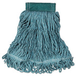 Super Stitch Blend Mop Head, Medium, Cotton/synthetic, Green, 6/carton (RCPD252GRE) Product Image 