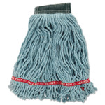 Web Foot Wet Mop Head, Shrinkless, Cotton/synthetic, Green, Medium, 6/carton (RCPA252GRE) Product Image 
