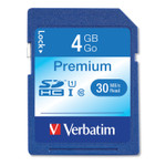 Verbatim 4GB Premium SDHC Memory Card, UHS-I U1 Class 10, Up to 30MB/s Read Speed Product Image 