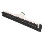 Unger Sanitary Brush with Squeegee, Black Polypropylene Bristles, 18" Brush, Moss Plastic Handle Product Image 