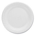 Dart Concorde Non-Laminated Foam Plates, 9" dia, White, 125/Pack Product Image 