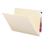 Smead Heavyweight Manila End Tab Folders, 9.5" High Front, Straight Tabs, Legal Size, 0.75" Expansion, Manila, 100/Box Product Image 