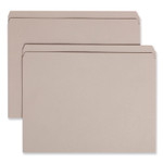 Smead Reinforced Top Tab Colored File Folders, Straight Tabs, Letter Size, 0.75" Expansion, Gray, 100/Box Product Image 
