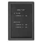 Enclosed Magnetic Directory, One Door, 24 x 36, Graphite Aluminum Frame (QRT2963LM) Product Image 
