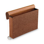 Pendaflex Standard Expanding Wallet with Fiber Gussets, 5.25" Expansion, 1 Section, Elastic Cord Closure, Legal Size, Red Fiber Product Image 