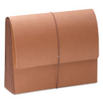Smead TUFF Expanding Wallets, 5.25" Expansion, 1 Section, Elastic Cord Closure, Letter Size, Redrope Product Image 