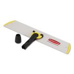 Rubbermaid Commercial HYGEN HYGEN Quick Connect S-S Frame, Wet/Dry Mop 17.19w x 3d, Aluminum, Yellow Product Image 