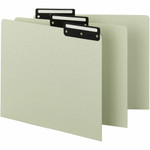 Smead Filing Guides with Blank Tab - Blank Assorted Tab(s) - Letter - Gray Pressboard, Green Divider - Metal Tab(s) - 100% Recycled Product Image 