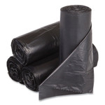 Inteplast Group High-Density Commercial Can Liners, 33 gal, 14 mic, 30" x 43", Blue, Interleaved Roll, 25 Bags/Roll, 10 Rolls/Carton Product Image 