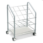 Safco Wire Roll/Files, 12 Compartments, 18w x 12.75d x 24.5h, Gray Product Image 