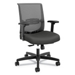 HON Convergence Mid-Back Task Chair, Synchro-Tilt and Seat Glide, Supports Up to 275 lb, Iron Ore Seat, Black Back/Base (HONCMY1ACU19) View Product Image