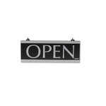 Headline Sign Century Series Reversible Open/Closed Sign, w/Suction Mount, 13 x 5, Black Product Image 