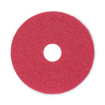 Boardwalk Buffing Floor Pads, 15" Diameter, Red, 5/Carton Product Image 