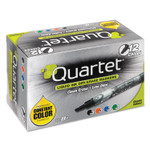 Quartet EnduraGlide Dry Erase Marker, Broad Chisel Tip, Four Assorted Colors, 12/Set Product Image 