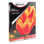 Innovera Glossy Photo Paper, 7 mil, 8.5 x 11, Glossy White, 100/Pack Product Image 