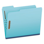 Pendaflex Earthwise by Pendaflex Heavy-Duty Pressboard Fastener Folders, 2" Expansion, 2 Fasteners, Letter Size, Light Blue, 25/Box Product Image 